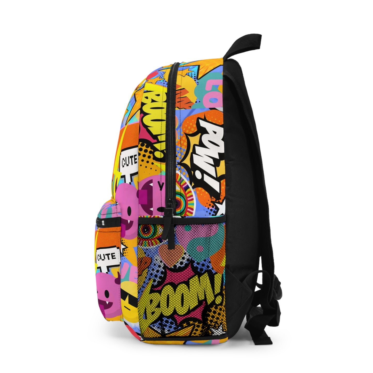 Colorful Pop Art Backpack, Trendy School Bag, Youthful Tote, Funky Travel Backpack, Gift for Teens, Vibrant Fashion Accessory