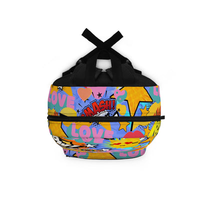 Colorful Pop Art Backpack, Trendy School Bag, Youthful Tote, Funky Travel Backpack, Gift for Teens, Vibrant Fashion Accessory