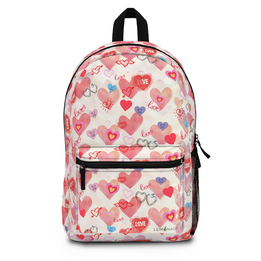 Heartfelt Love Backpack, Cute School Bag, Valentine's Day Gift, Personalized Kids Backpack, Fun Stylish Rucksack