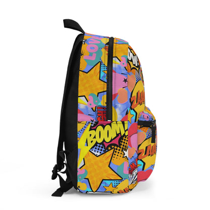 Colorful Pop Art Backpack, Trendy School Bag, Youthful Tote, Funky Travel Backpack, Gift for Teens, Vibrant Fashion Accessory