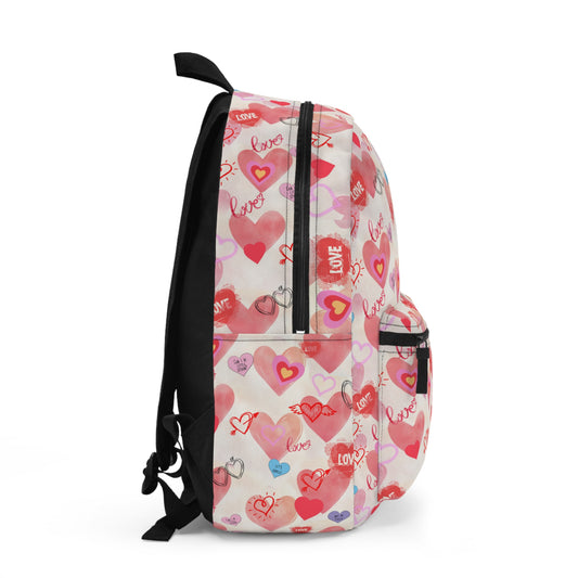Heartfelt Love Backpack, Cute School Bag, Valentine's Day Gift, Personalized Kids Backpack, Fun Stylish Rucksack